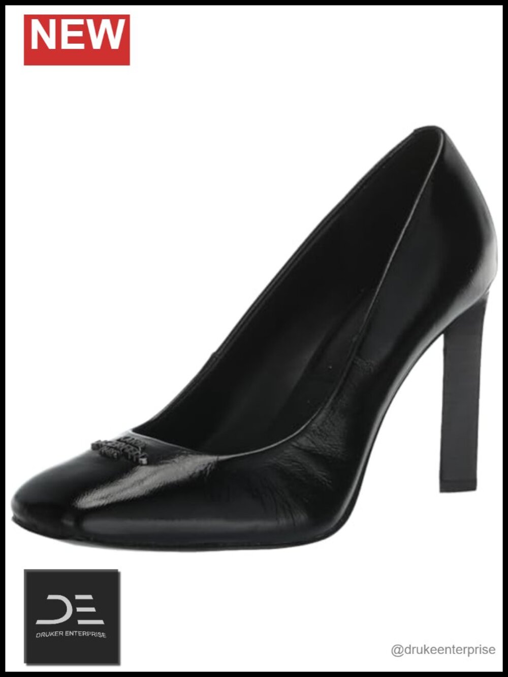 Faux Leather Pointed Toe High Heel Pump